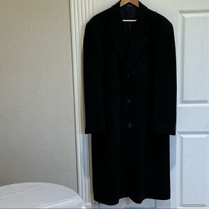 Elegant Black Cashmere Coat for Men
